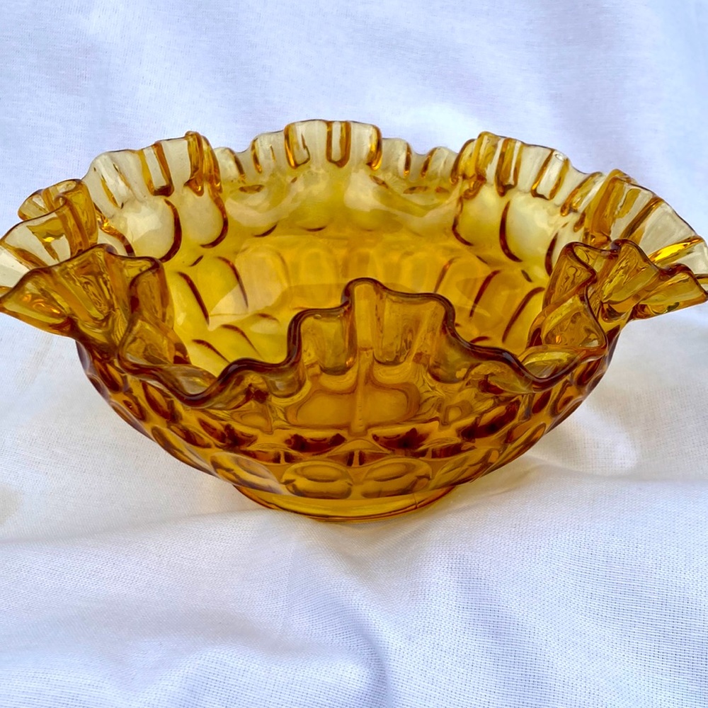 Fenton Ruffled Edge Candy Dish8 inches